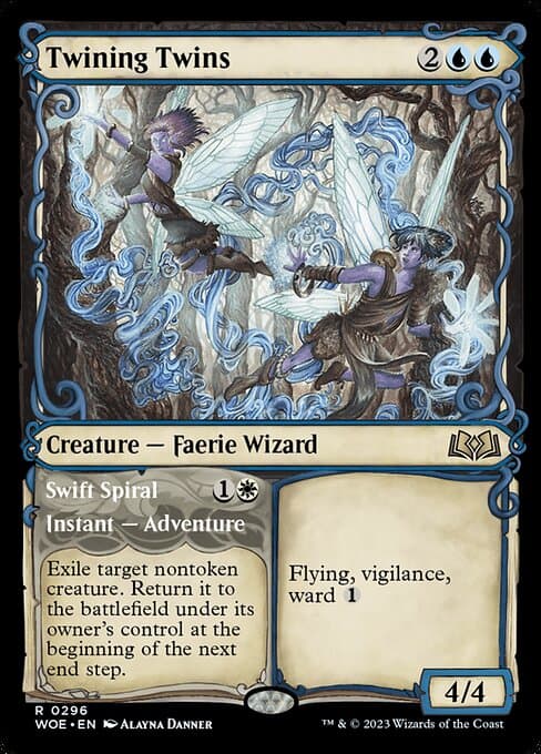 Twining Twins // Swift Spiral from Wilds of Eldraine (Rare)