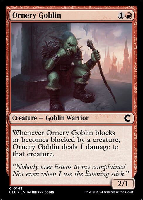 Ornery Goblin from Ravnica: Clue Edition (Common)