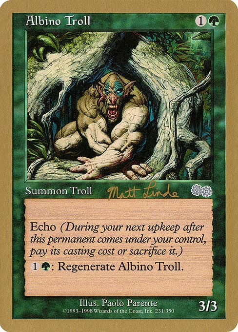 Albino Troll from World Championship Decks 1999 (Uncommon)