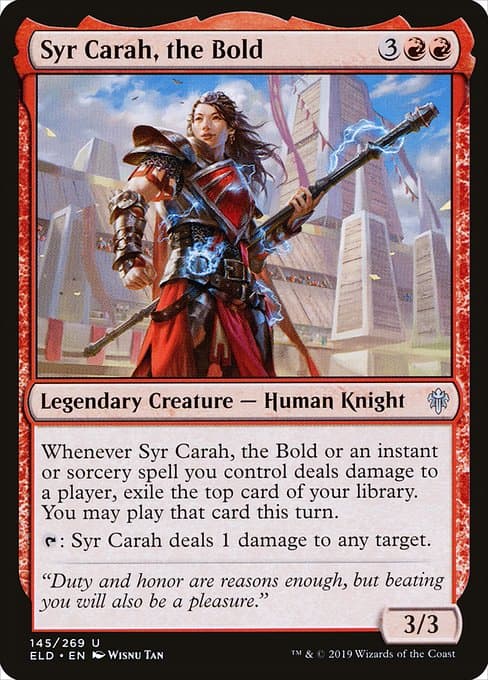 Syr Carah, the Bold from Throne of Eldraine (Uncommon)