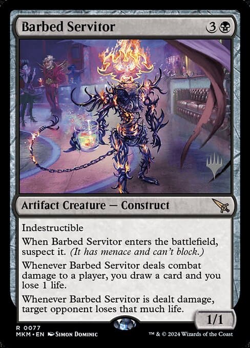 Barbed Servitor from Murders at Karlov Manor Promos (Rare)