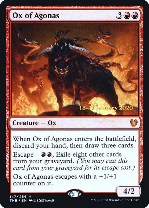 Ox of Agonas from Theros Beyond Death Promos (Mythic)