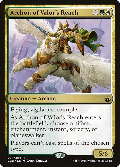Archon of Valor's Reach from Battlebond (Rare)