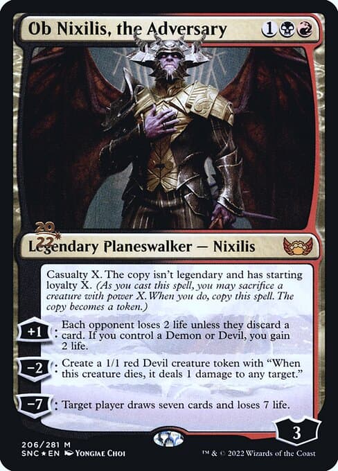 Ob Nixilis, the Adversary from Streets of New Capenna Promos (Mythic)