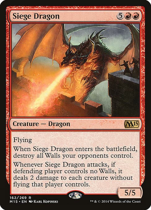 Siege Dragon from Magic 2015 (Rare)