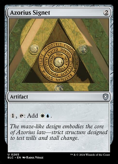 Azorius Signet from Bloomburrow Commander (Uncommon)