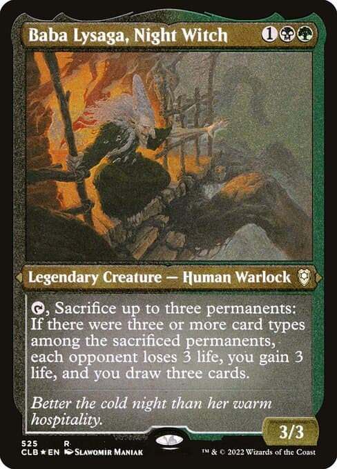 Baba Lysaga, Night Witch from Commander Legends: Battle for Baldur's Gate (Rare)