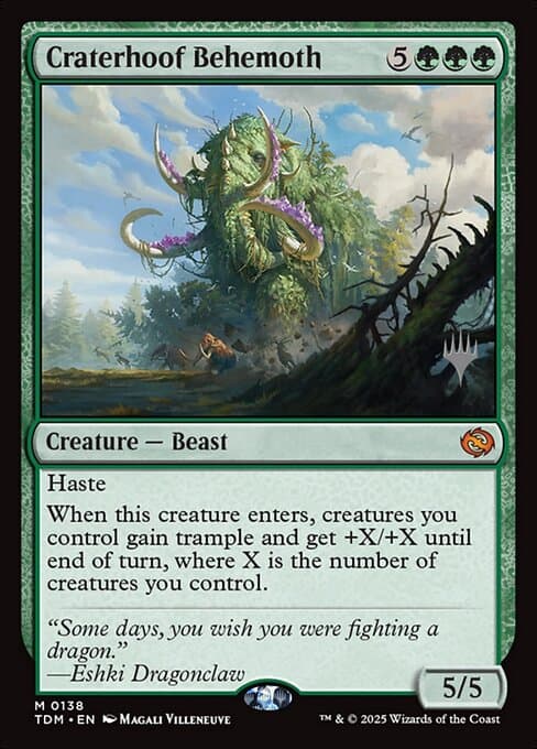 Craterhoof Behemoth from Tarkir: Dragonstorm Promos (Mythic)