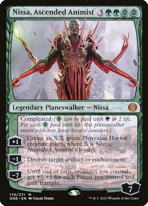 Nissa, Ascended Animist from Phyrexia: All Will Be One (Mythic)