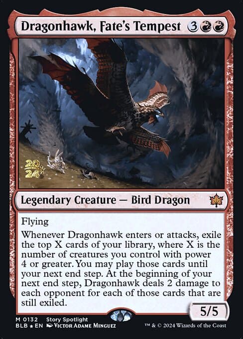 Dragonhawk, Fate's Tempest from Bloomburrow Promos (Mythic)