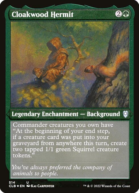Cloakwood Hermit from Commander Legends: Battle for Baldur's Gate (Uncommon)