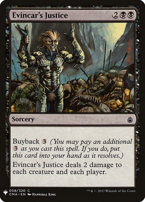 Evincar's Justice from The List (Common)
