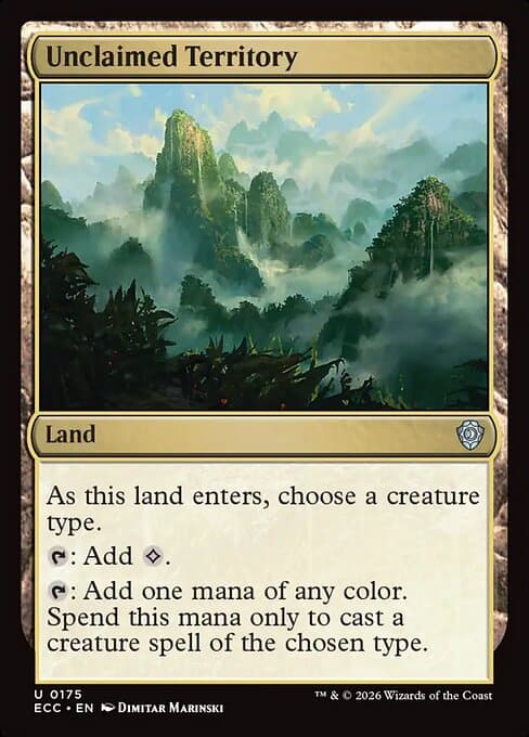 Unclaimed Territory from Lorwyn Eclipsed Commander (Uncommon)