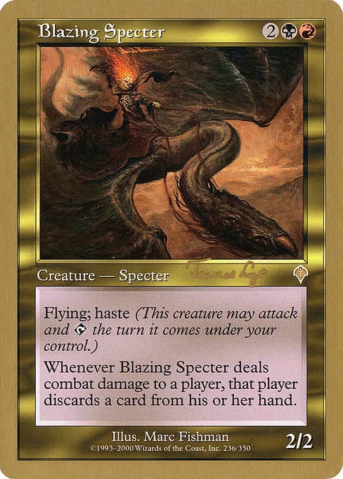 Blazing Specter from World Championship Decks 2001 (Rare)