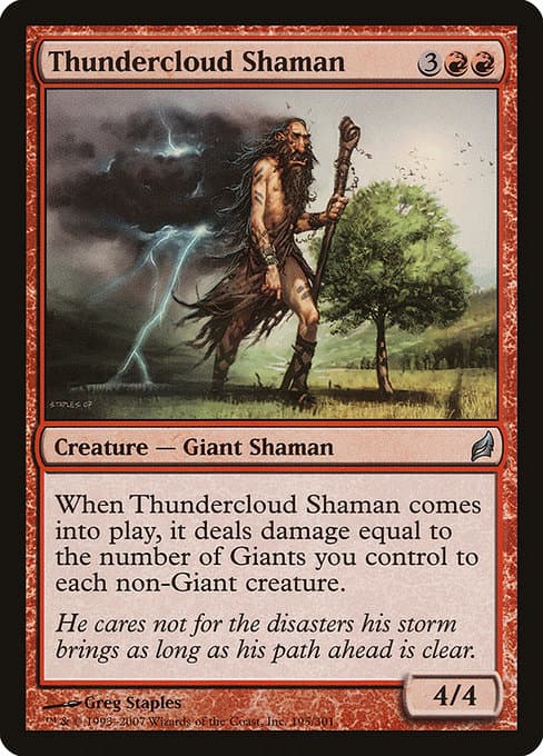 Thundercloud Shaman from Lorwyn (Uncommon)