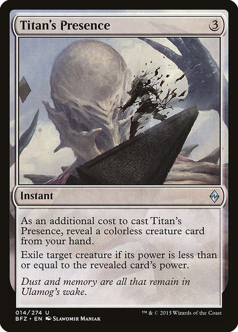 Titan's Presence from Battle for Zendikar (Uncommon)