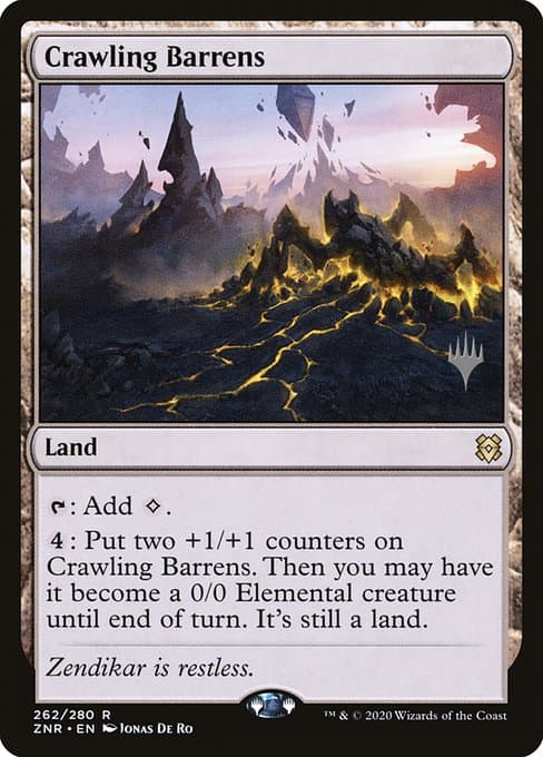 Crawling Barrens from Zendikar Rising Promos (Rare)