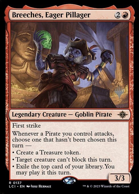Breeches, Eager Pillager from The Lost Caverns of Ixalan Promos (Rare)