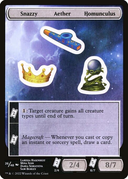 Snazzy Aether Homunculus from Unfinity Sticker Sheets (Common)