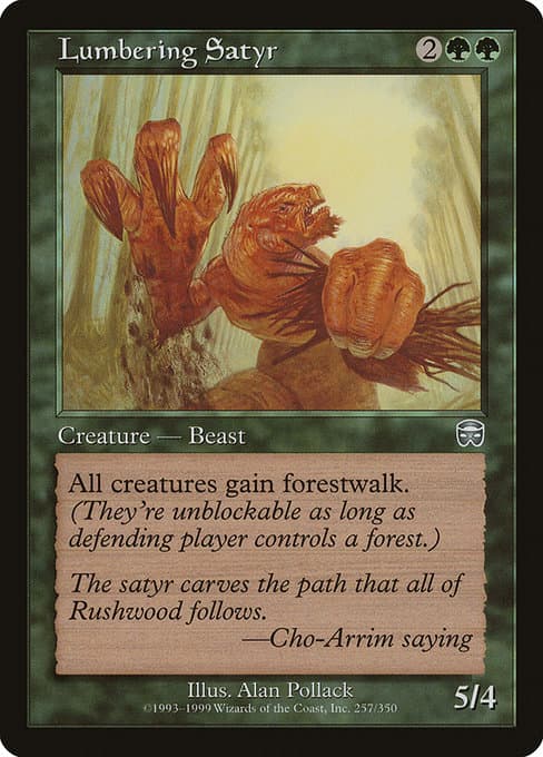 Lumbering Satyr from Mercadian Masques (Uncommon)
