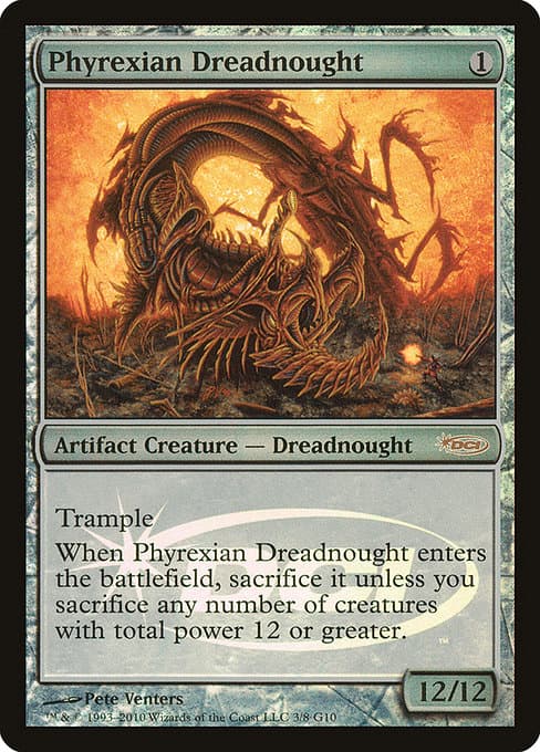 Phyrexian Dreadnought from Judge Gift Cards 2010 (Rare)