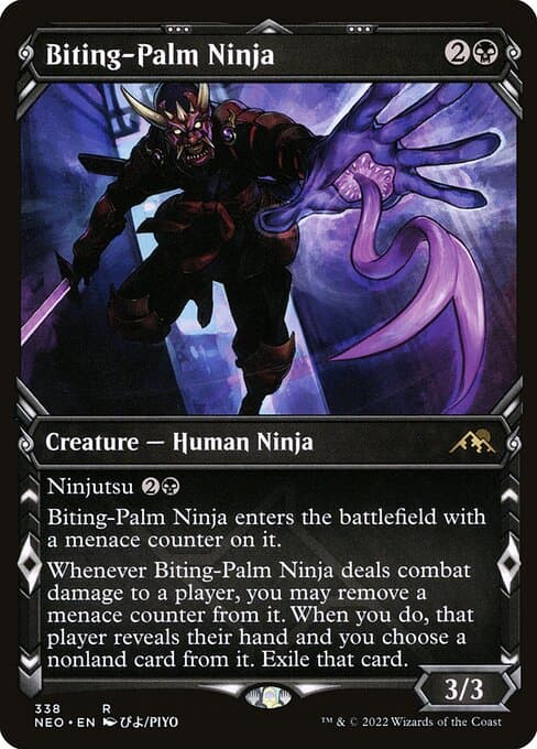 Biting-Palm Ninja from Kamigawa: Neon Dynasty (Rare)