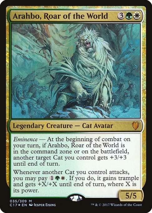 Arahbo, Roar of the World from Commander 2017 (Mythic)