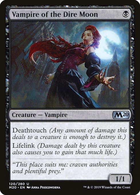 Vampire of the Dire Moon from Core Set 2020 (Uncommon)