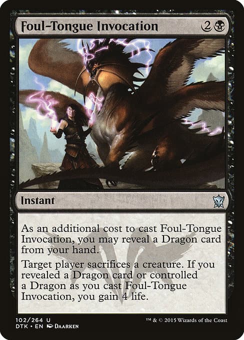 Foul-Tongue Invocation from Dragons of Tarkir (Uncommon)