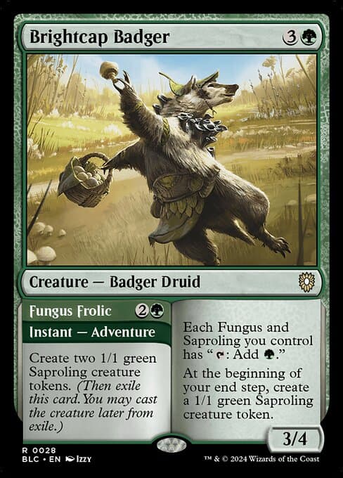 Brightcap Badger // Fungus Frolic (Rare)