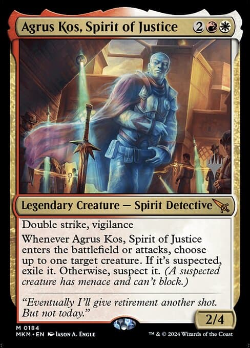 Agrus Kos, Spirit of Justice from Murders at Karlov Manor Promos (Mythic)
