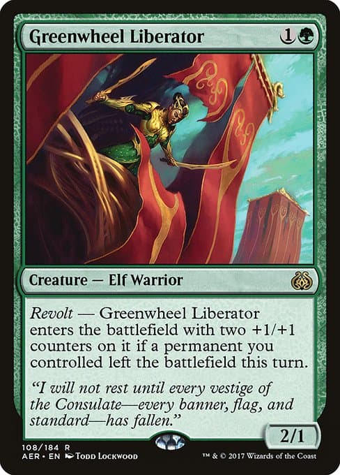Greenwheel Liberator from Aether Revolt (Rare)