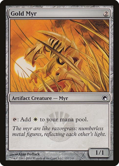 Gold Myr from Scars of Mirrodin (Common)