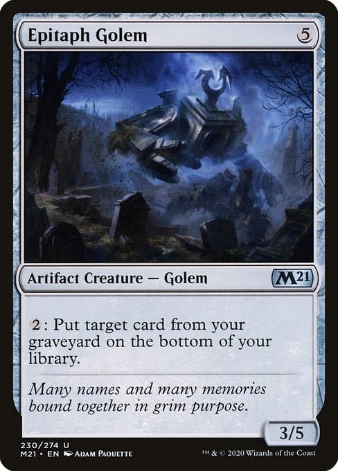 Epitaph Golem from Core Set 2021 (Uncommon)