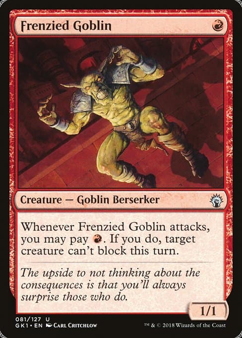 Frenzied Goblin from GRN Guild Kit (Uncommon)