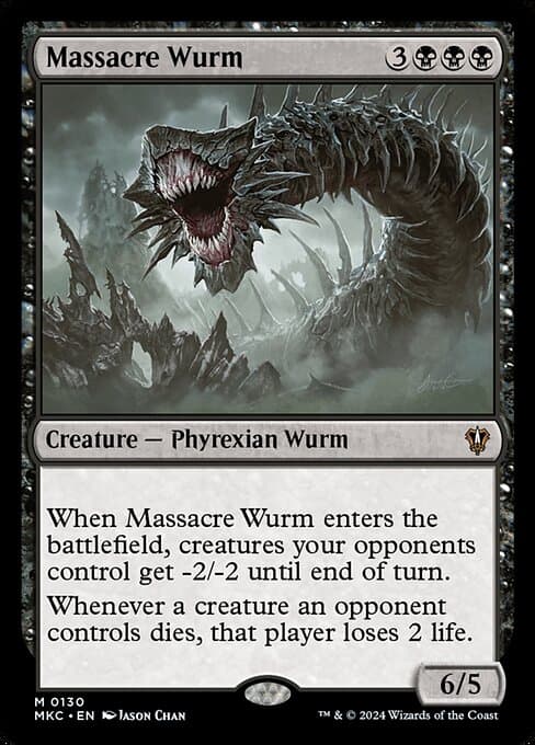Massacre Wurm from Murders at Karlov Manor Commander (Mythic)