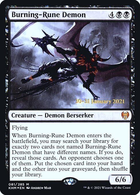 Burning-Rune Demon from Kaldheim Promos (Mythic)