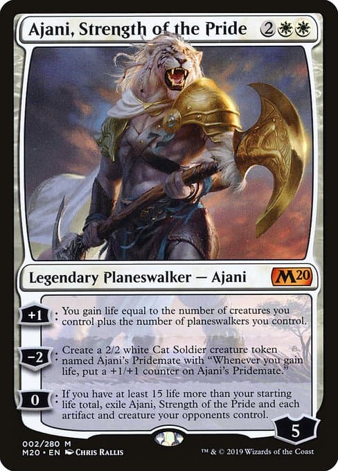 Ajani, Strength of the Pride from Core Set 2020 (Mythic)