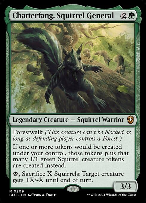 Chatterfang, Squirrel General from Bloomburrow Commander (Mythic)