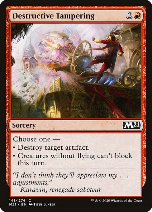 Destructive Tampering from Core Set 2021 (Common)