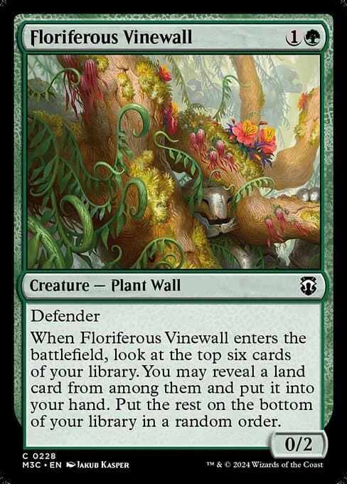Floriferous Vinewall from Modern Horizons 3 Commander (Common)