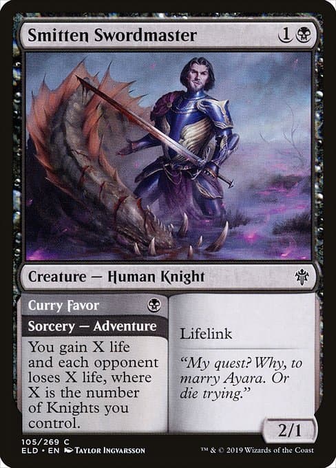 Smitten Swordmaster // Curry Favor from Throne of Eldraine (Common)