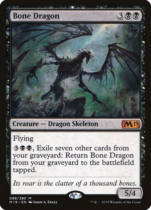 Bone Dragon from Core Set 2019 (Mythic)