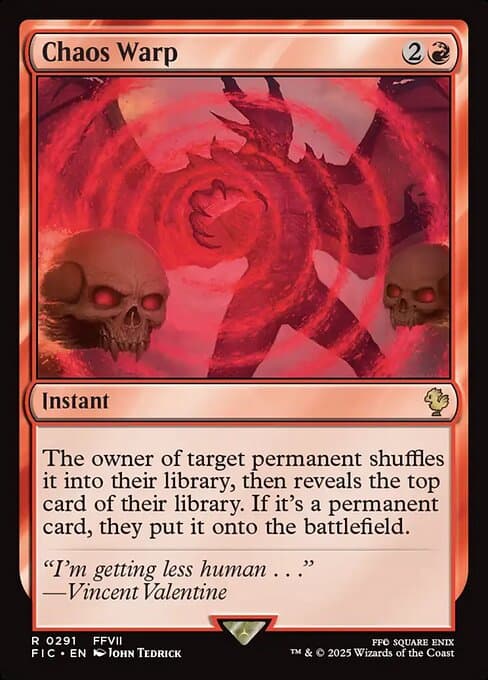 Chaos Warp from Final Fantasy Commander (Rare)