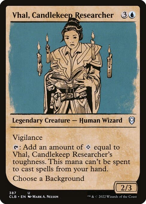 Vhal, Candlekeep Researcher from Commander Legends: Battle for Baldur's Gate (Uncommon)