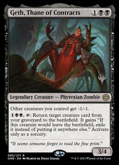 Geth, Thane of Contracts from Phyrexia: All Will Be One Promos (Rare)