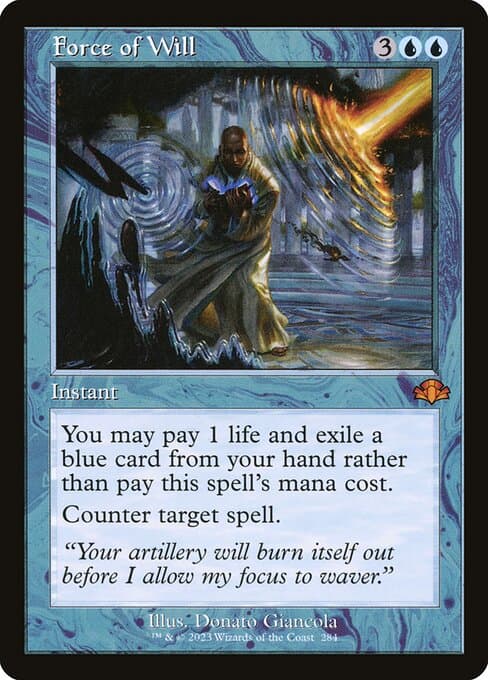 Force of Will from Dominaria Remastered (Mythic)
