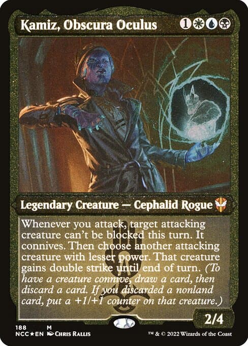 Kamiz, Obscura Oculus from New Capenna Commander (Mythic)