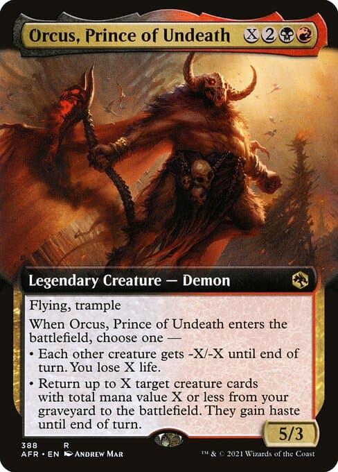Orcus, Prince of Undeath from Adventures in the Forgotten Realms (Rare)