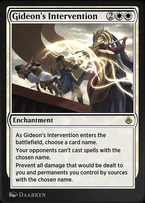 Gideon's Intervention from Amonkhet Remastered (Rare)